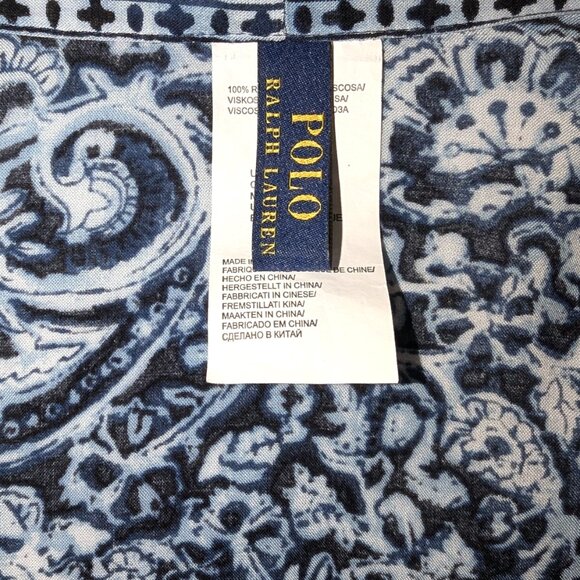 Polo Ralph Lauren | Blue & White Tassel Kimono Swim Cover Up |  One Size - Picture 6 of 14